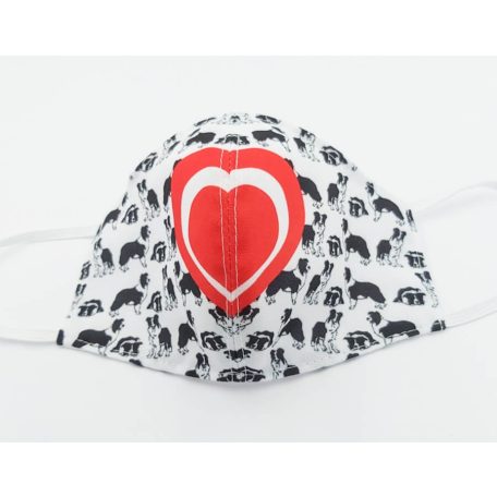 Border Collie textúra szájmaszk