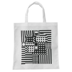 Op-art fekete-fehér bevásárló táska
