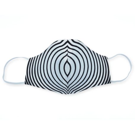 Op-art fekete-fehér kör szájmaszk