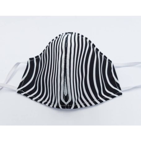 Op-art fekete-fehér kör szájmaszk