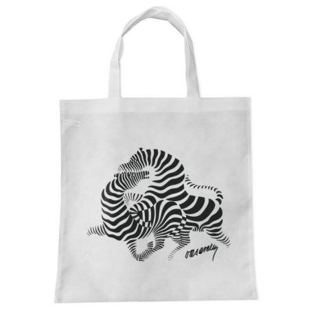 Op-art futó zebrás bevásárló táska