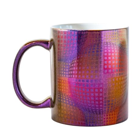 Op-art színes kör lila VARÁZS bögre