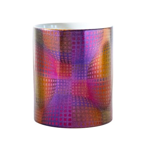 Op-art színes kör lila VARÁZS bögre
