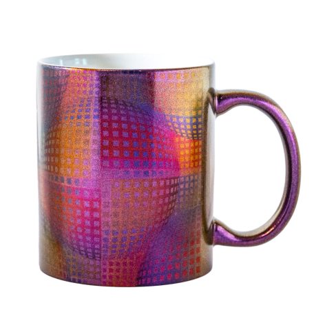 Op-art színes kör lila VARÁZS bögre