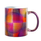 Op-art színes kör lila VARÁZS bögre