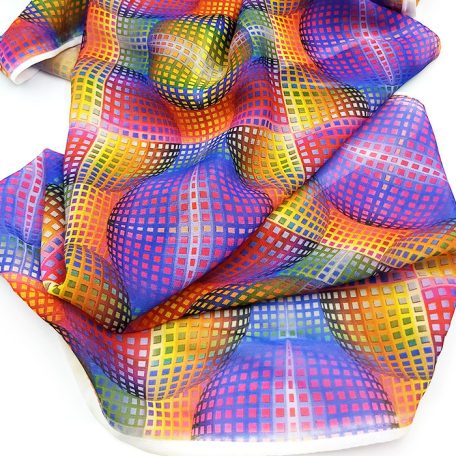 Op-art szines kör sál