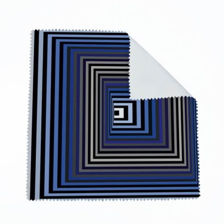 Op-art kék négyzetek szemüvegtörlő