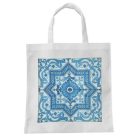Pécsi csempe kék ornamentikás csempe bevásárló táska