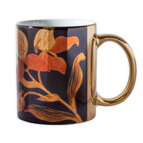 Pécsi csempe kék virág minta bögre