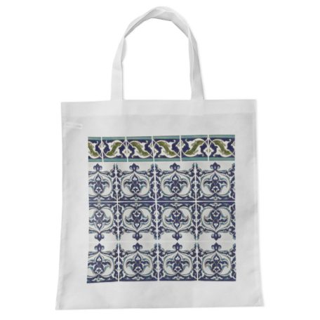 Pécsi csempe "kerti pihenő" csempe minta bevásárló táska
