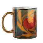 Pécsi csempe pipacs minta bögre