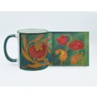 Pécsi csempe pipacs minta bögre