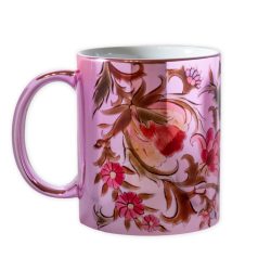 Pécsi csempe rózsaszín csempe minta bögre