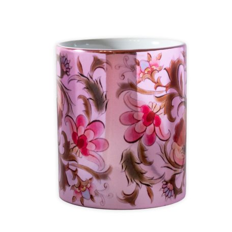 Pécsi csempe rózsaszín csempe minta bögre