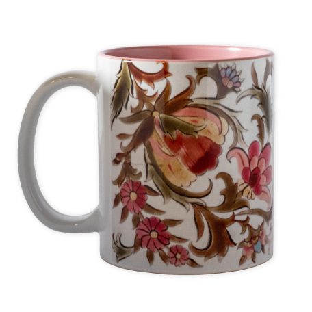 Pécsi csempe rózsaszín csempe minta bögre