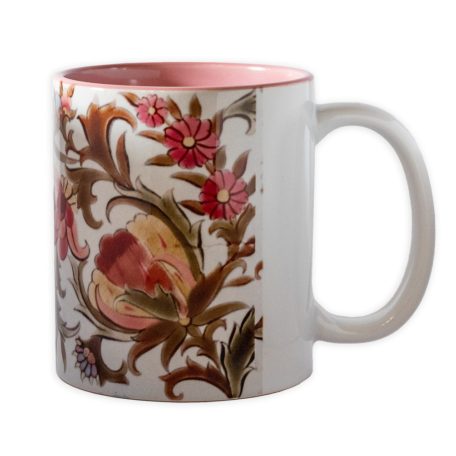 Pécsi csempe rózsaszín csempe minta bögre