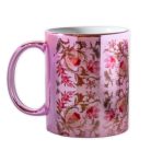 Pécsi csempe rózsaszín csempe textúra minta bögre