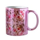 Pécsi csempe rózsaszín csempe textúra minta bögre