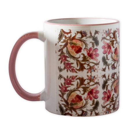 Pécsi csempe rózsaszín csempe textúra minta bögre