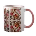 Pécsi csempe rózsaszín csempe textúra minta bögre