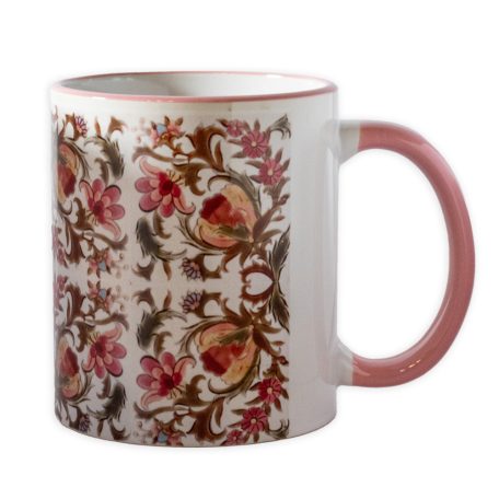 Pécsi csempe rózsaszín csempe textúra minta bögre