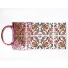 Pécsi csempe rózsaszín csempe textúra minta bögre