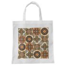 Pécsi csempe sárga barna csempe minta bevásárló táska