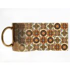 Pécsi csempe sárga barna csempe textúra minta bögre