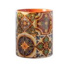 Pécsi csempe sárga barna csempe minta bögre