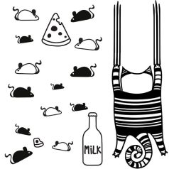 Bohém cicák matrica