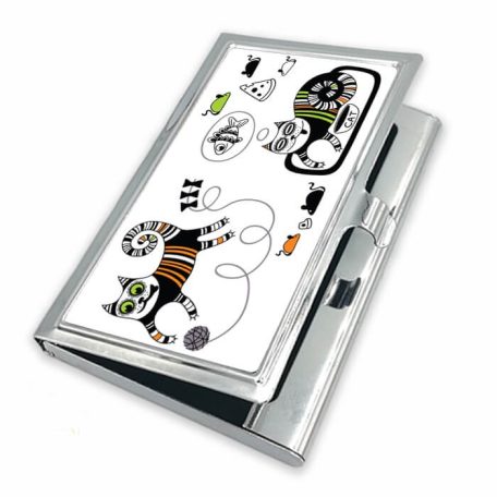 Bohém macska névjegykártyatartó 1