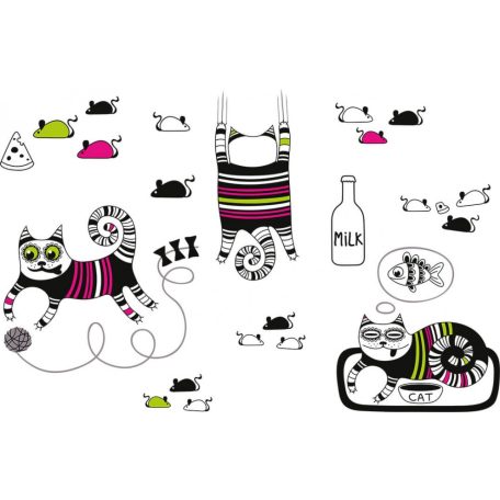 Bohém macska festővászon 1