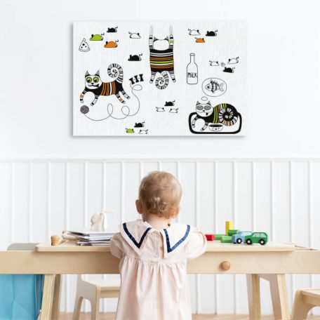 Bohém macska festővászon 1