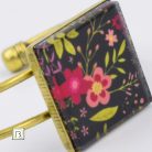 Fekete tavaszi virág karkötő