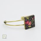 Fekete tavaszi virág karkötő