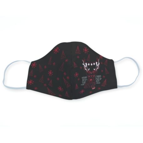 Hipster szarvasos karácsonyi szájmaszk