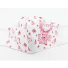 Hipster szarvasos karácsonyi szájmaszk