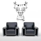 Hipster szarvasos matrica