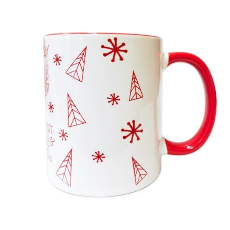 Hipster szarvasos karácsonyi bögre