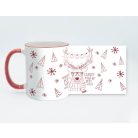 Hipster szarvasos karácsonyi bögre