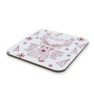 Hipster szarvasos karácsonyi poháralátét