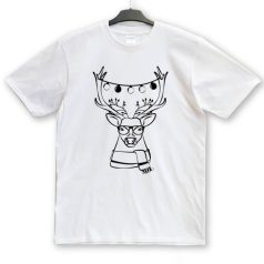 Hipster szarvasos karácsonyi unisex póló