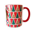 Karácsonyfa textúrás fényképes bögre