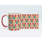 Karácsonyfa textúrás fényképes bögre