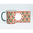 Karácsonyfa textúrás fényképes bögre