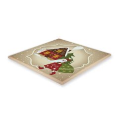 Karácsonyi házikó poháralátét