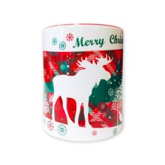 Karácsonyi jávorszarvas bögre