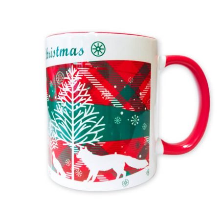 Karácsonyi jávorszarvas bögre