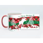 Karácsonyi jávorszarvas bögre