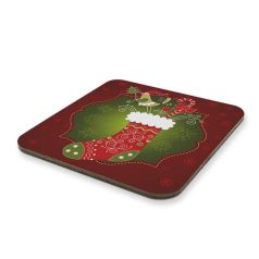 Karácsonyi poháralátét zoknis